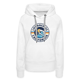 Premium Women's Los Angeles, California Hoodie - Women's Los Angeles Hoodie - white