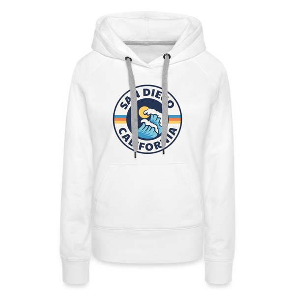 Premium Women's San Diego, California Hoodie - Women's San Diego Hoodie - white