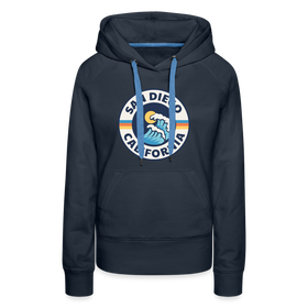 Premium Women's San Diego, California Hoodie - Women's San Diego Hoodie - navy