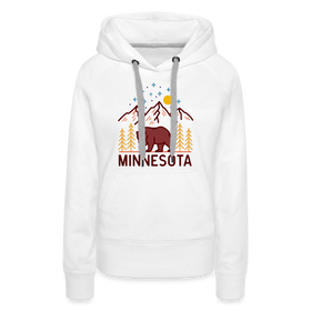 Premium Women's Minnesota Hoodie - white