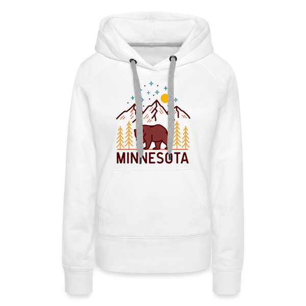 Premium Women's Minnesota Hoodie - white