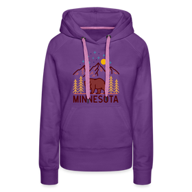 Premium Women's Minnesota Hoodie - purple 