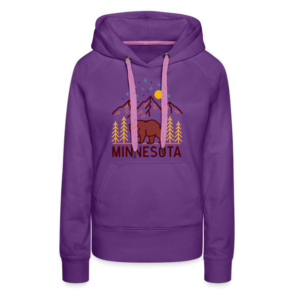 Premium Women's Minnesota Hoodie - purple 