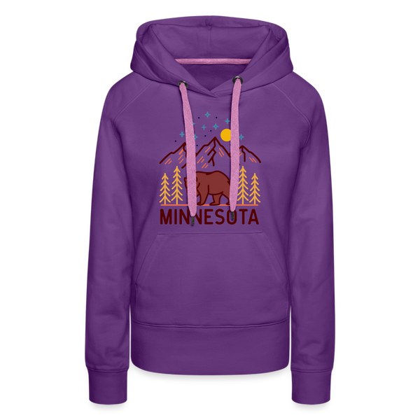 Premium Women's Minnesota Hoodie - purple 