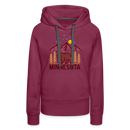 Premium Women's Minnesota Hoodie - burgundy