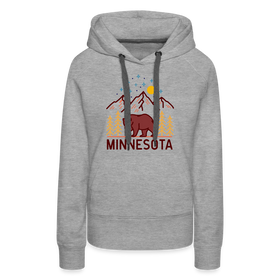 Premium Women's Minnesota Hoodie - heather grey