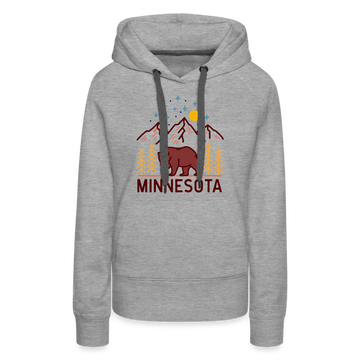 Premium Women's Minnesota Hoodie - heather grey