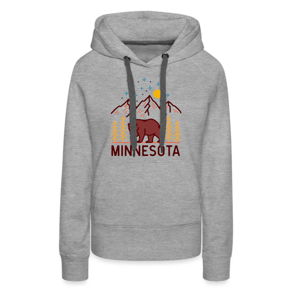 Premium Women's Minnesota Hoodie - heather grey