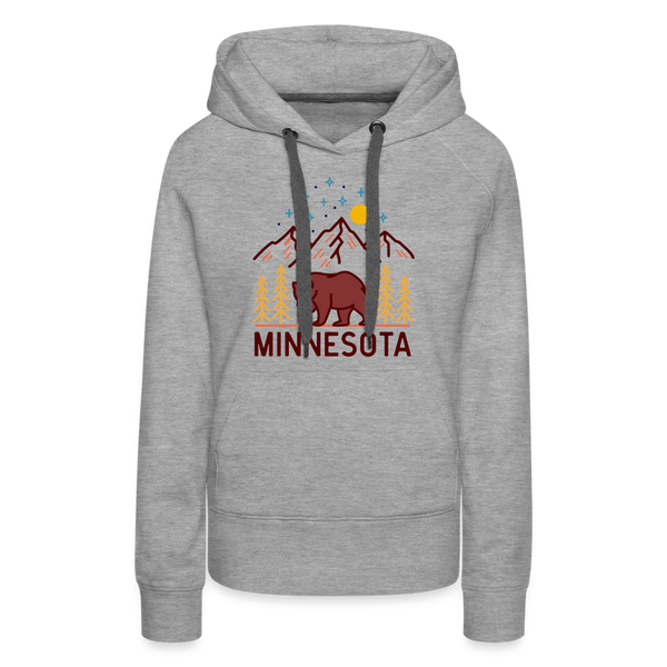 Premium Women's Minnesota Hoodie - heather grey