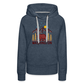 Premium Women's Washington Hoodie - heather denim