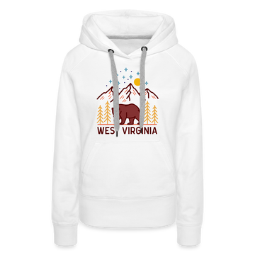 Premium Women's West Virginia Hoodie - white