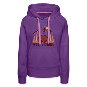 Premium Women's West Virginia Hoodie - purple 