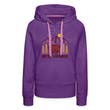Premium Women's West Virginia Hoodie - purple 