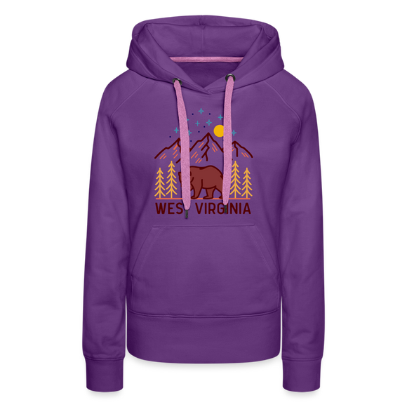 Premium Women's West Virginia Hoodie - purple 