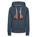 Premium Women's West Virginia Hoodie - heather denim