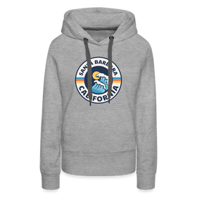 Premium Women's Santa Barbara, California Hoodie - Women's Santa Barbara Hoodie - heather grey