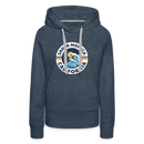 Premium Women's Santa Monica, California Hoodie - Women's Santa Monica Hoodie - heather denim