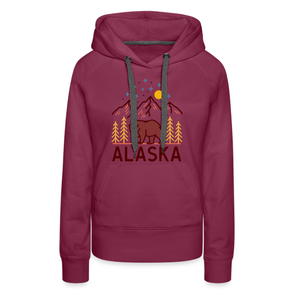 Premium Women's Alaska Hoodie - burgundy