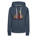 Premium Women's California Hoodie - heather denim