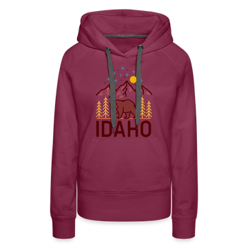 Premium Women's Idaho Hoodie - burgundy