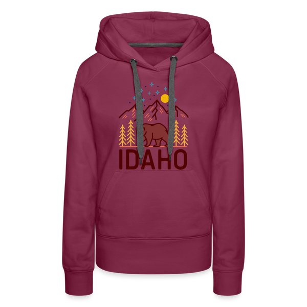 Premium Women's Idaho Hoodie - burgundy