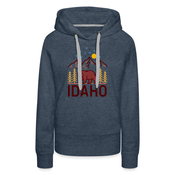Premium Women's Idaho Hoodie - heather denim