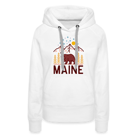 Premium Women's Maine Hoodie - white