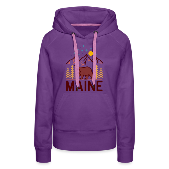 Premium Women's Maine Hoodie - purple 
