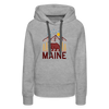 Premium Women's Maine Hoodie - heather grey