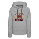 Premium Women's Maine Hoodie - heather grey