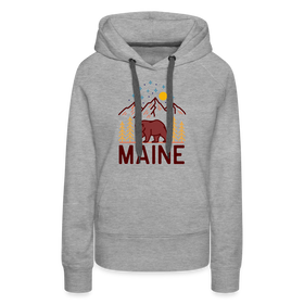 Premium Women's Maine Hoodie - heather grey