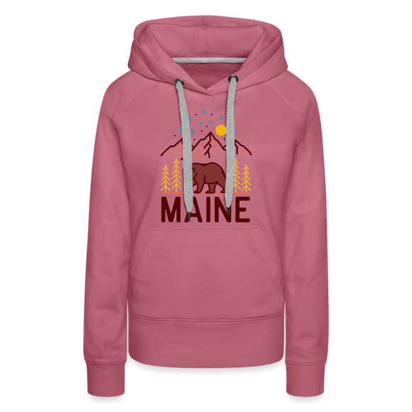 Premium Women's Maine Hoodie - mauve