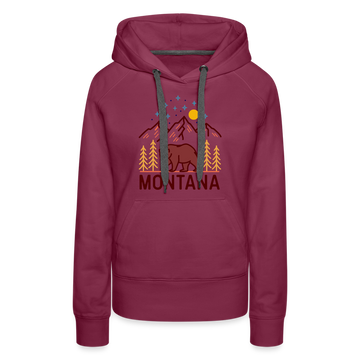 Premium Women's Montana Hoodie - burgundy