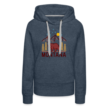 Premium Women's Montana Hoodie - heather denim