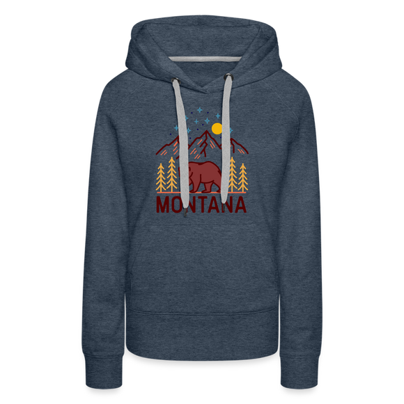 Premium Women's Montana Hoodie - heather denim