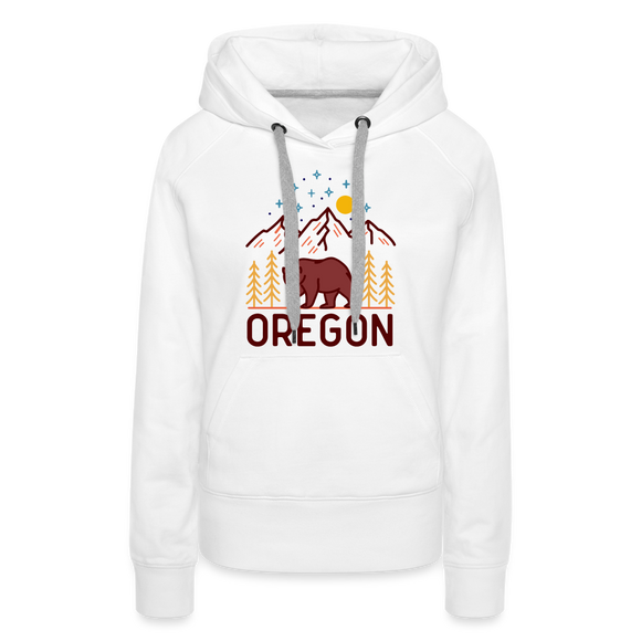 Premium Women's Oregon Hoodie - white