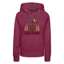 Premium Women's Oregon Hoodie - burgundy