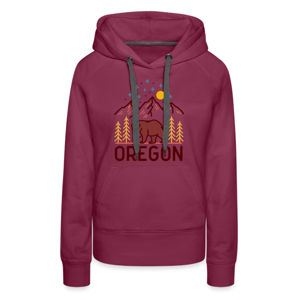 Premium Women's Oregon Hoodie - burgundy