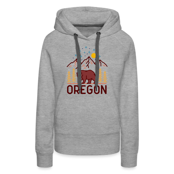 Premium Women's Oregon Hoodie - heather grey