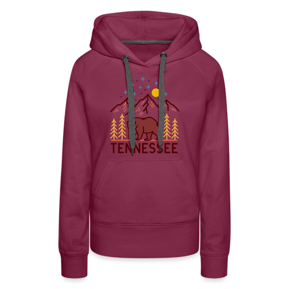 Premium Women's Tennessee Hoodie - burgundy