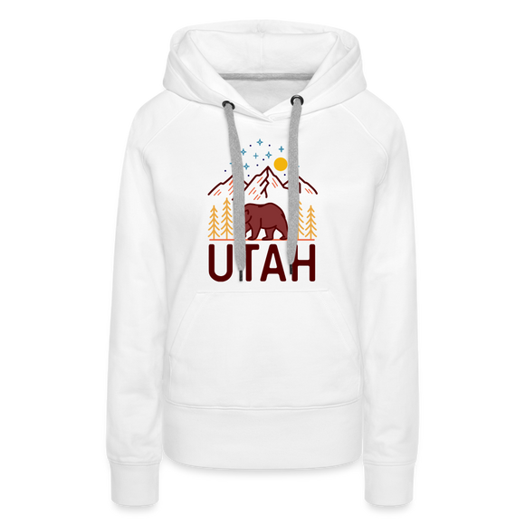 Premium Women's Utah Hoodie - white