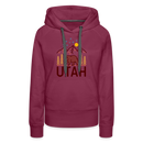 Premium Women's Utah Hoodie - burgundy