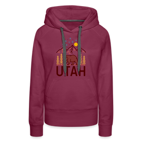Premium Women's Utah Hoodie - burgundy