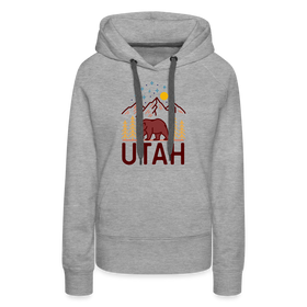 Premium Women's Utah Hoodie - heather grey