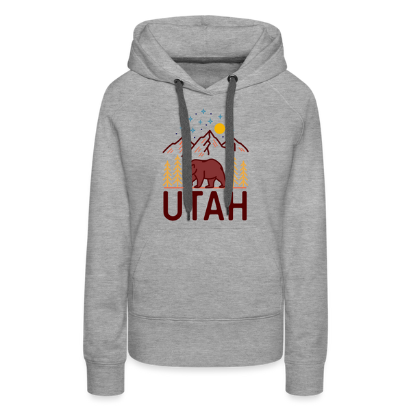 Premium Women's Utah Hoodie - heather grey