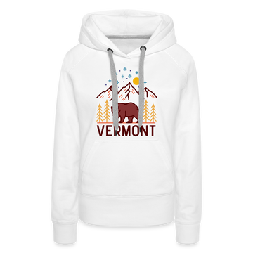 Premium Women's Vermont Hoodie - white