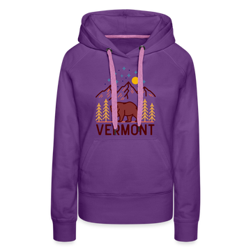 Premium Women's Vermont Hoodie - purple 