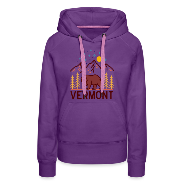 Premium Women's Vermont Hoodie - purple 
