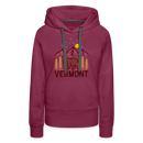 Premium Women's Vermont Hoodie - burgundy