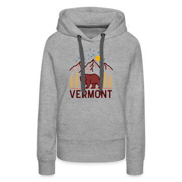 Premium Women's Vermont Hoodie - heather grey